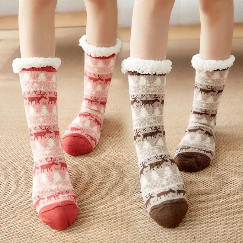 Soft & Fluffy Christmas Sock Slippers