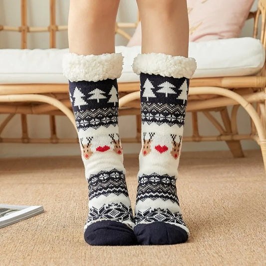 Soft & Fluffy Christmas Sock Slippers