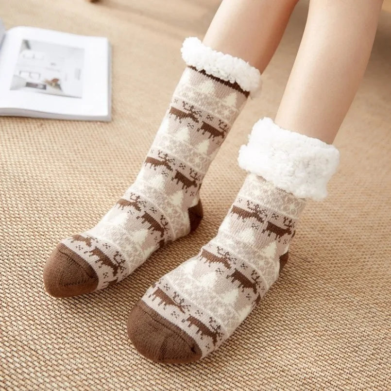 Soft & Fluffy Christmas Sock Slippers